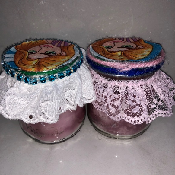 2 Baby Jars Candles Disney Princess Rapunzel - Picture 4 of 7